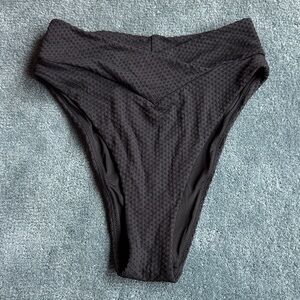 Aerie Textured Black Cheeky Bottoms